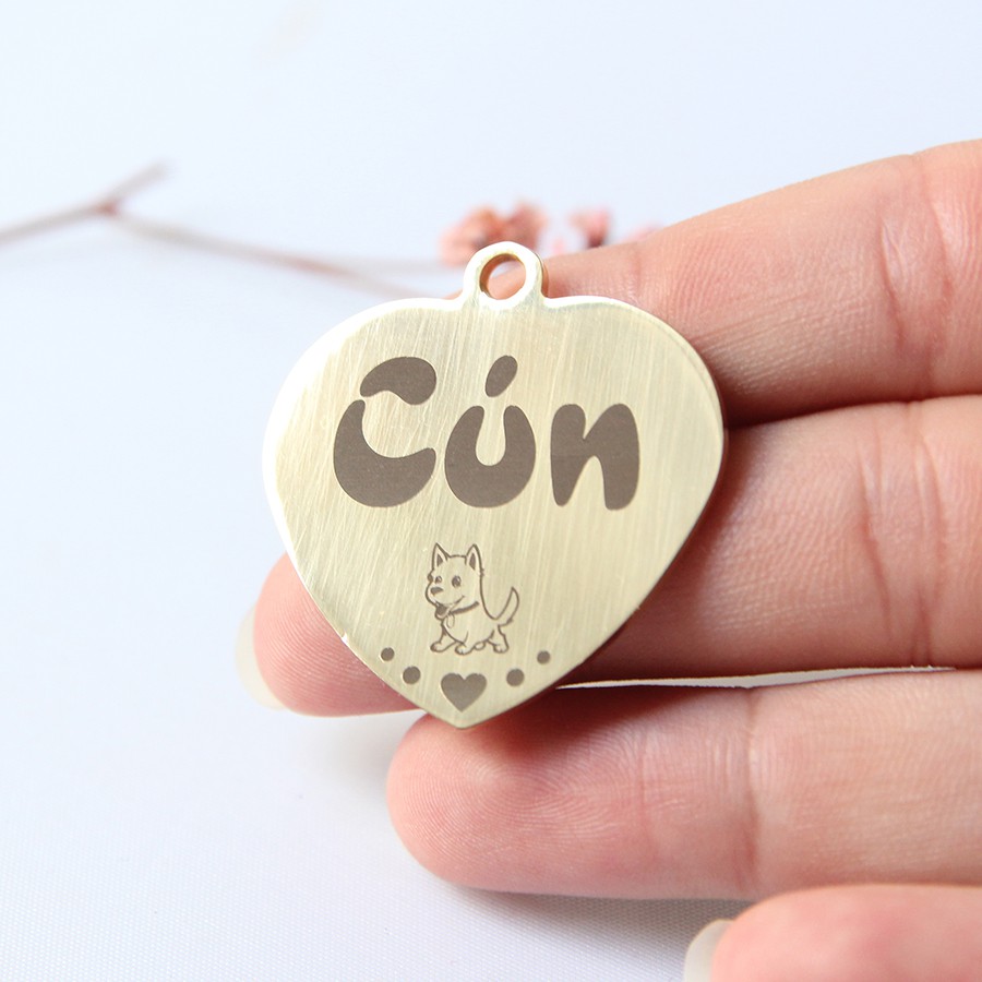 Pet Tag Thẻ Tên Cho Chó Mèo Inox Khắc Laser Bền Đẹp (Nhiều Mẫu Lựa Chọn)