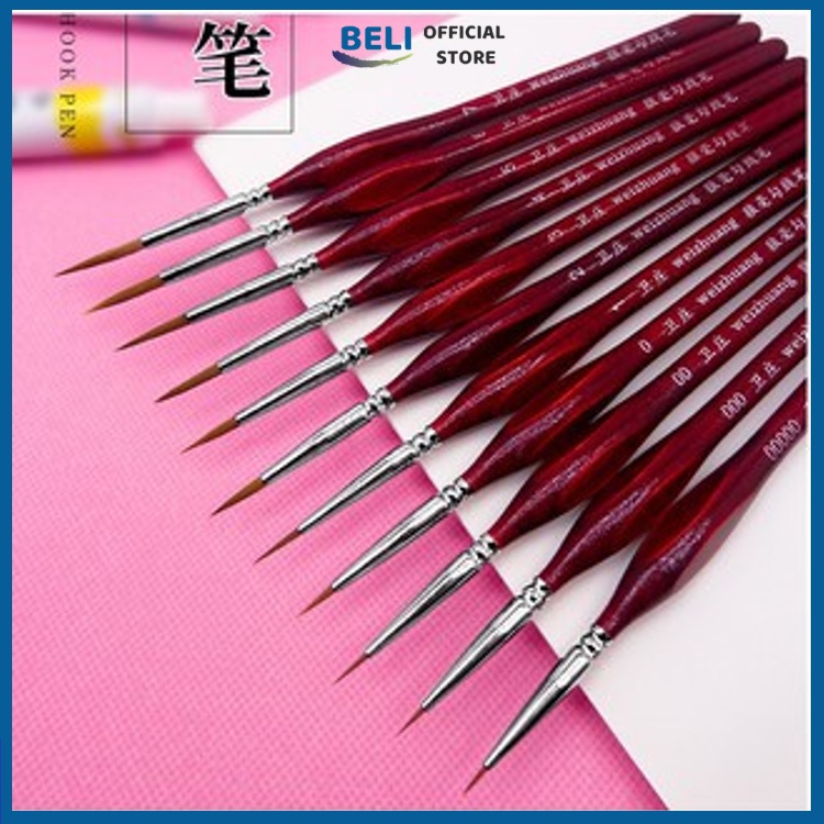 Cọ tỉa màu nước, vẽ nail,... nét nhỏ nhiều size loại xịn