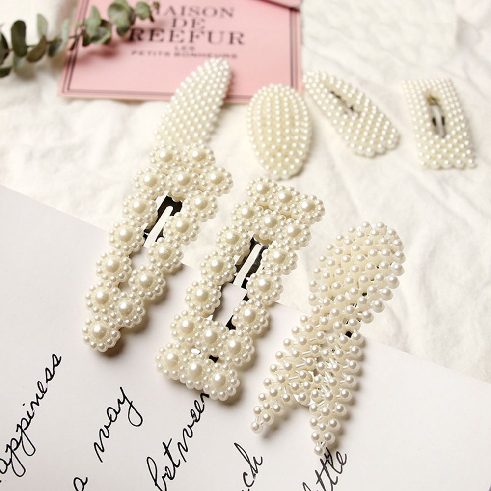 Kẹp Tóc Đính Ngọc Trai Giả Phong Cách Hàn Quốc Thiết Kế Mới