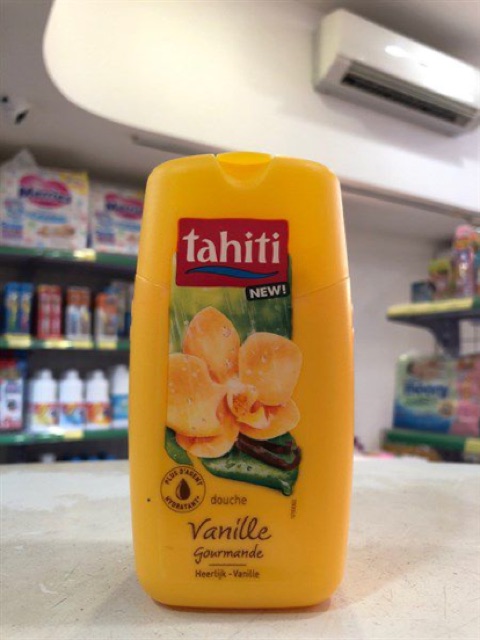Sữa tắm tahiti dạng gel, 250ml Pháp hương Vani, Hương phong lan, Hương hoa đại