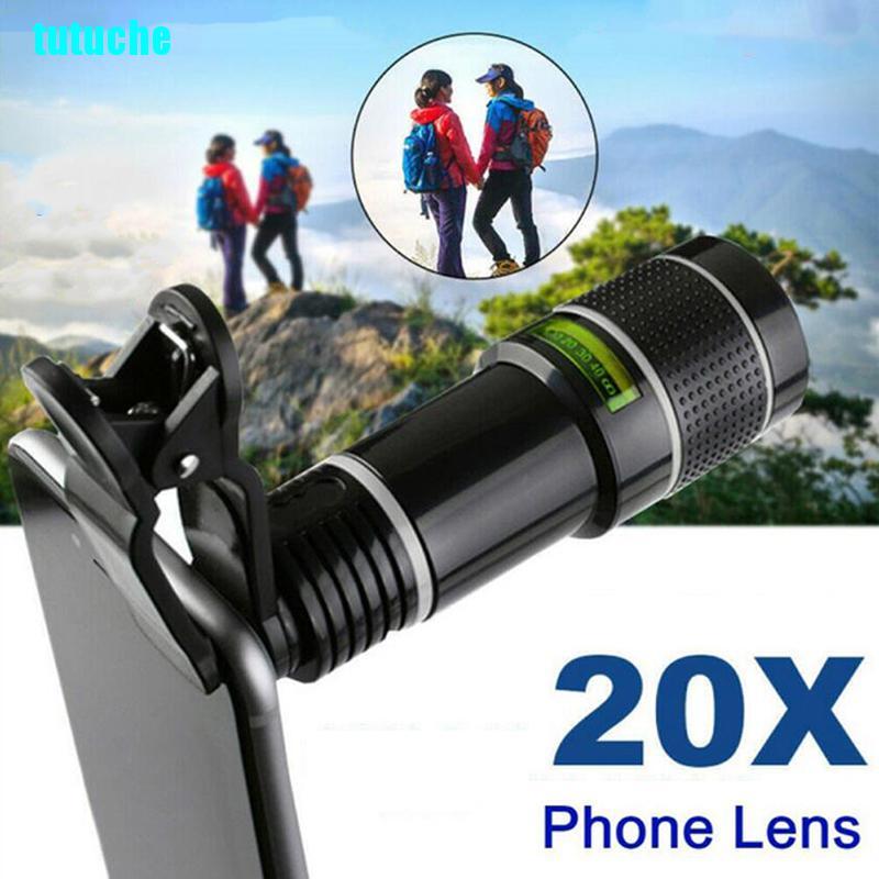 tutu 20x Zoom HD Universal Smartphone Optical Camera Telephoto Clip Telescope Lens