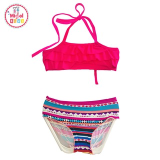 Đồ bơi cho bé gái đồ bơi bé gái 2 mảnh hồng phối quần sọc siêu nổi bật size từ 9kg-23kg - Misolkids by huong274