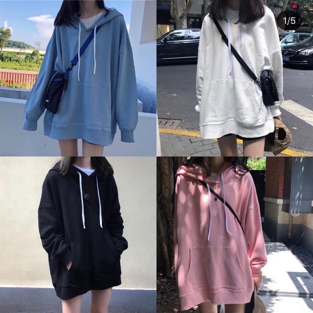 Áo Hoodie Nỉ Trơn Basic 6 Màu Freesize Cho Nam Nữ