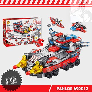 Lego Panlos 690012 Lắp Ráp Chiến Xa Ultraman 12 in 1 - Siêu Nhân Điện Quang ( 551 Mảnh )