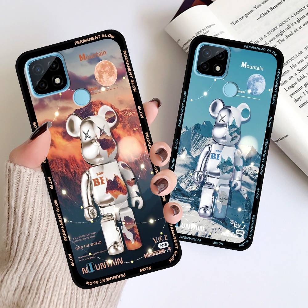 Ốp Realme C21 / C21Y / C25 / C25s / C25Y in hình họa tiết Mountain, Be@rbrick dễ thương (T13 - T18)