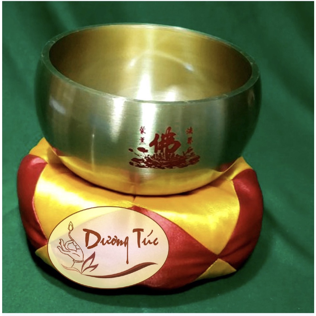 Chuông tụng kinh Phật đồng nguyên chất đặc vàng sáng tiếng vang hay - Nhiều cỡ