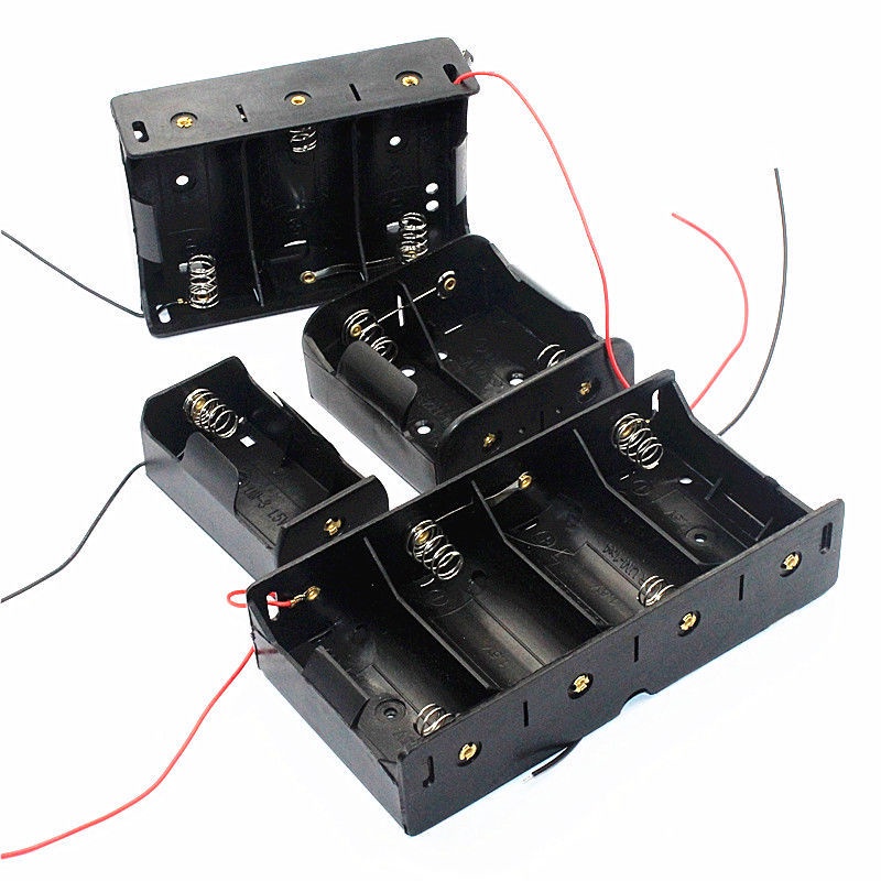 Hộp Đựng Pin Kèm Dây Dẫn D C 1/2/3/4/6/8