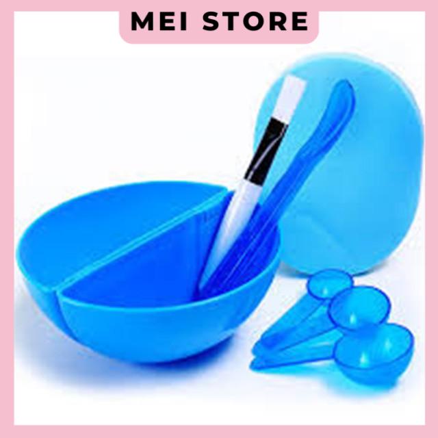 Bộ Dụng Cụ Chén Cọ Muỗng Trộn Mặt Nạ Đắp Mặt Tại Nhà 4in1 Tiện Lợi