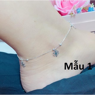 Lắc chân bạc Ý hình cỏ 4 lá