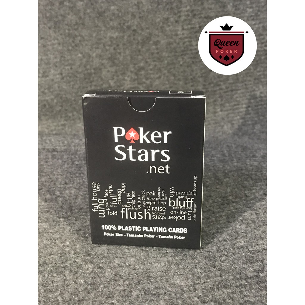 Bài nhựa Poker in hình Poker Star PVC cỡ chữ lớn, không gẫy gấp, chống nước và đàn hồi tốt B-04 ( full ảnh thật )
