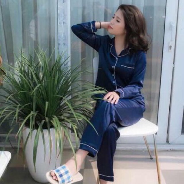 🌺🌸🌼Bộ lụa dài tay cao cấp 🌺🌸🌼