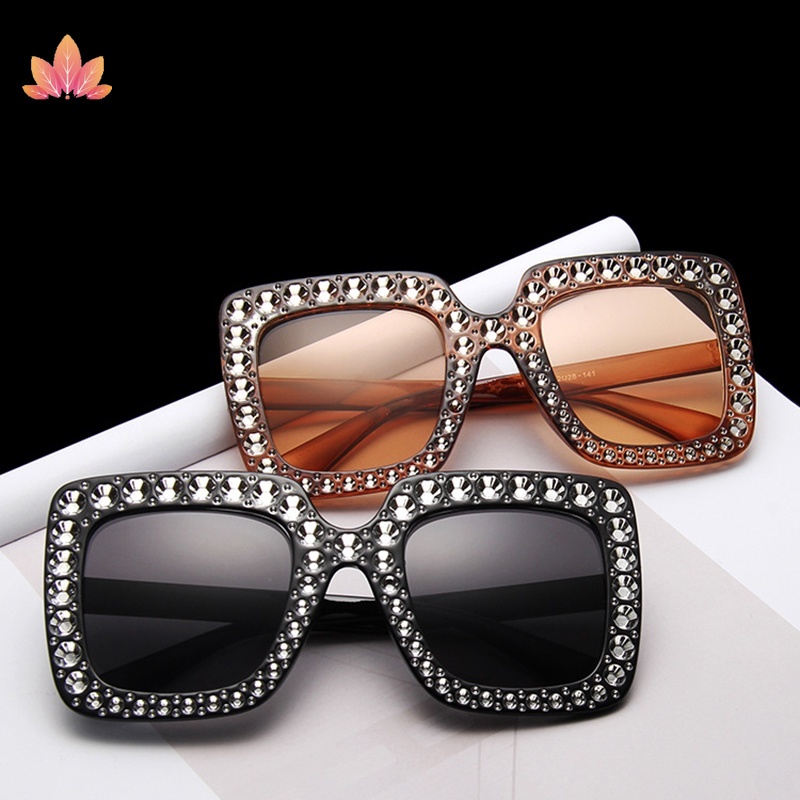 Kính Râm Oversized Đính Đá, Gọng Vuông JP5