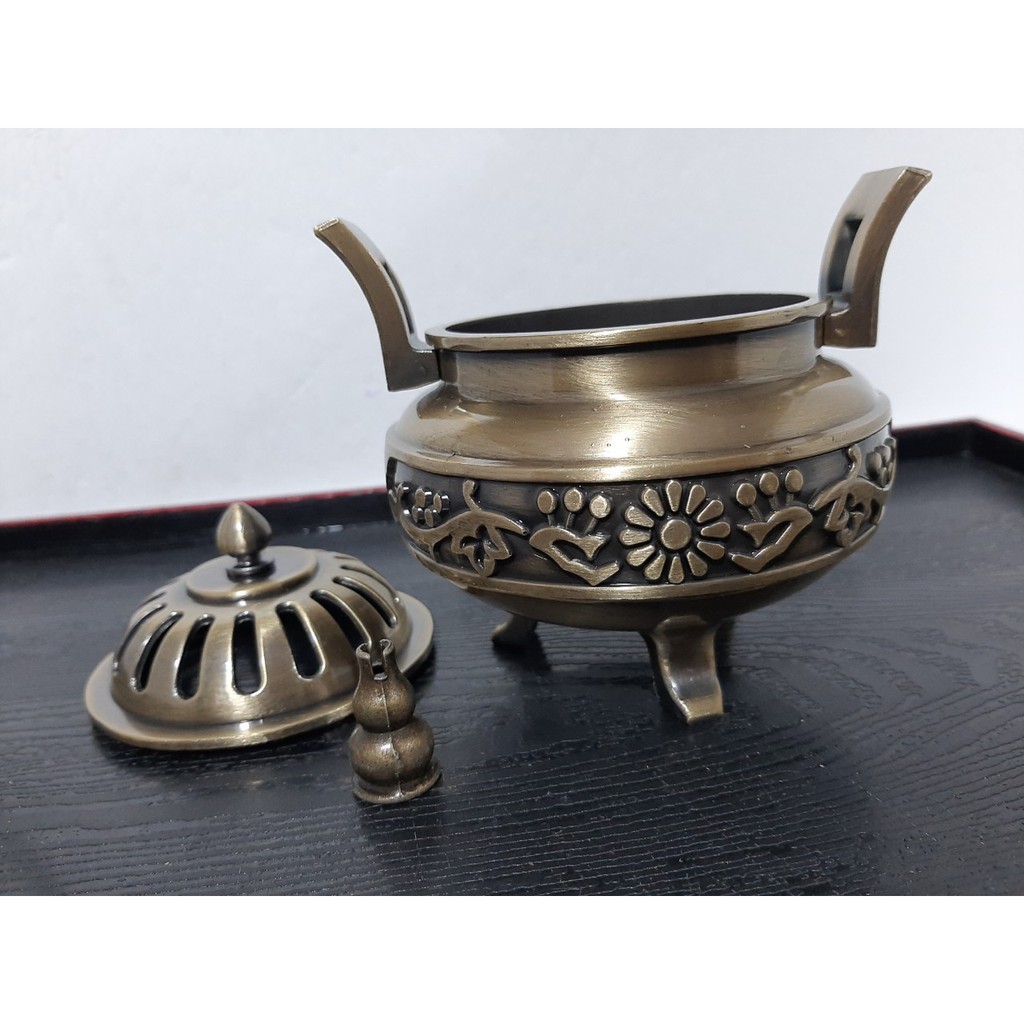 Lư xông trầm hợp kim 3 chân