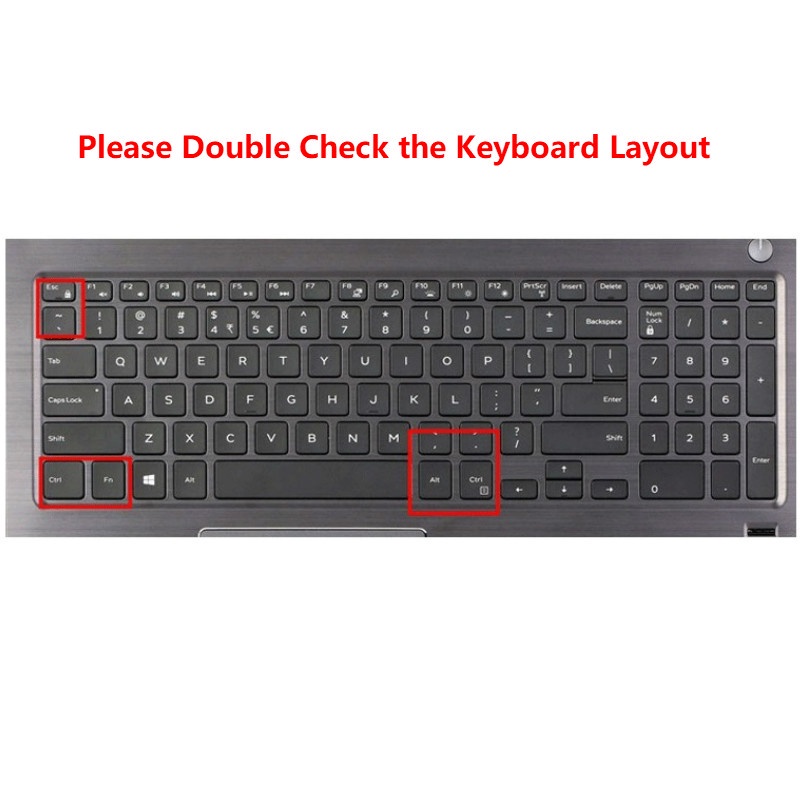 Miếng dán bọc bảo vệ bàn phím bằng silicone mềm siêu mỏng cho Dell Vostro 15 3000 3578 15-3578 15.6 Inches