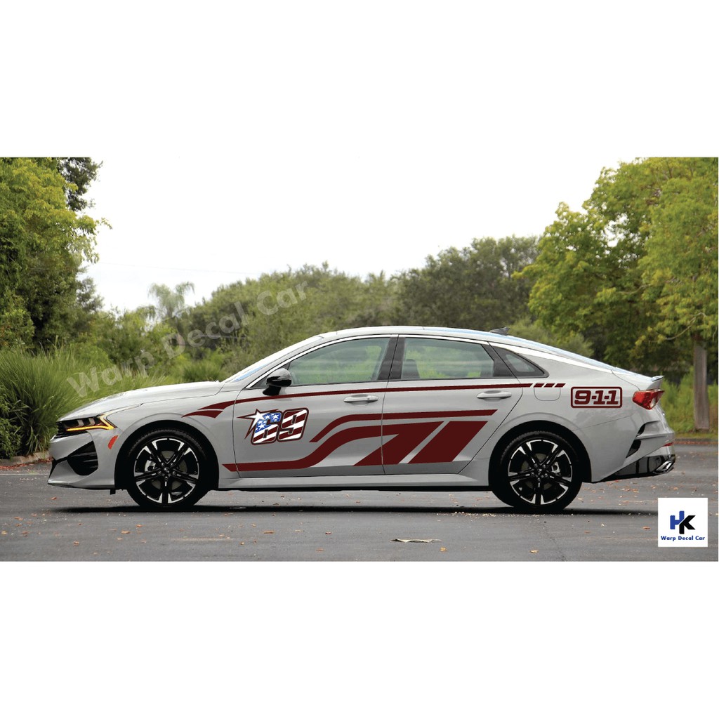 Tem xe Kia Optima phong cách thể thao - decal Optima
