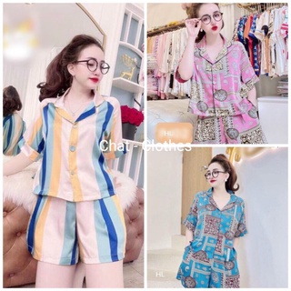 Bộ pyjama lụa satin siêu đẹp mềm mát kèm ảnh thật