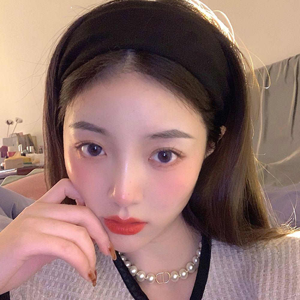 Băng Đô Cài Tóc Bản Rộng Màu Sắc Ngọt Ngào Phong Cách Cổ Điển Thời Trang Cho Nữ