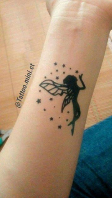 Hình xăm tatoo thiên thần. Xăm dán tatoo mini tạm thời, size &lt;10x6cm