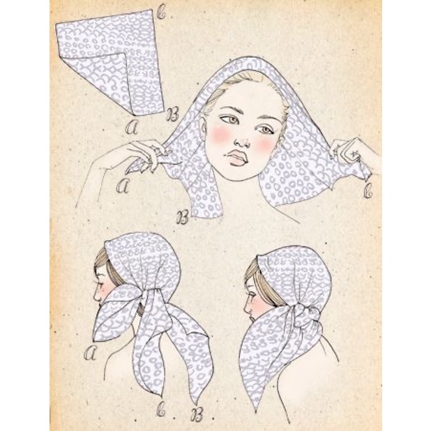 Khăn lụa turban làm áo - Khăn bandana làm áo size 70x70cm