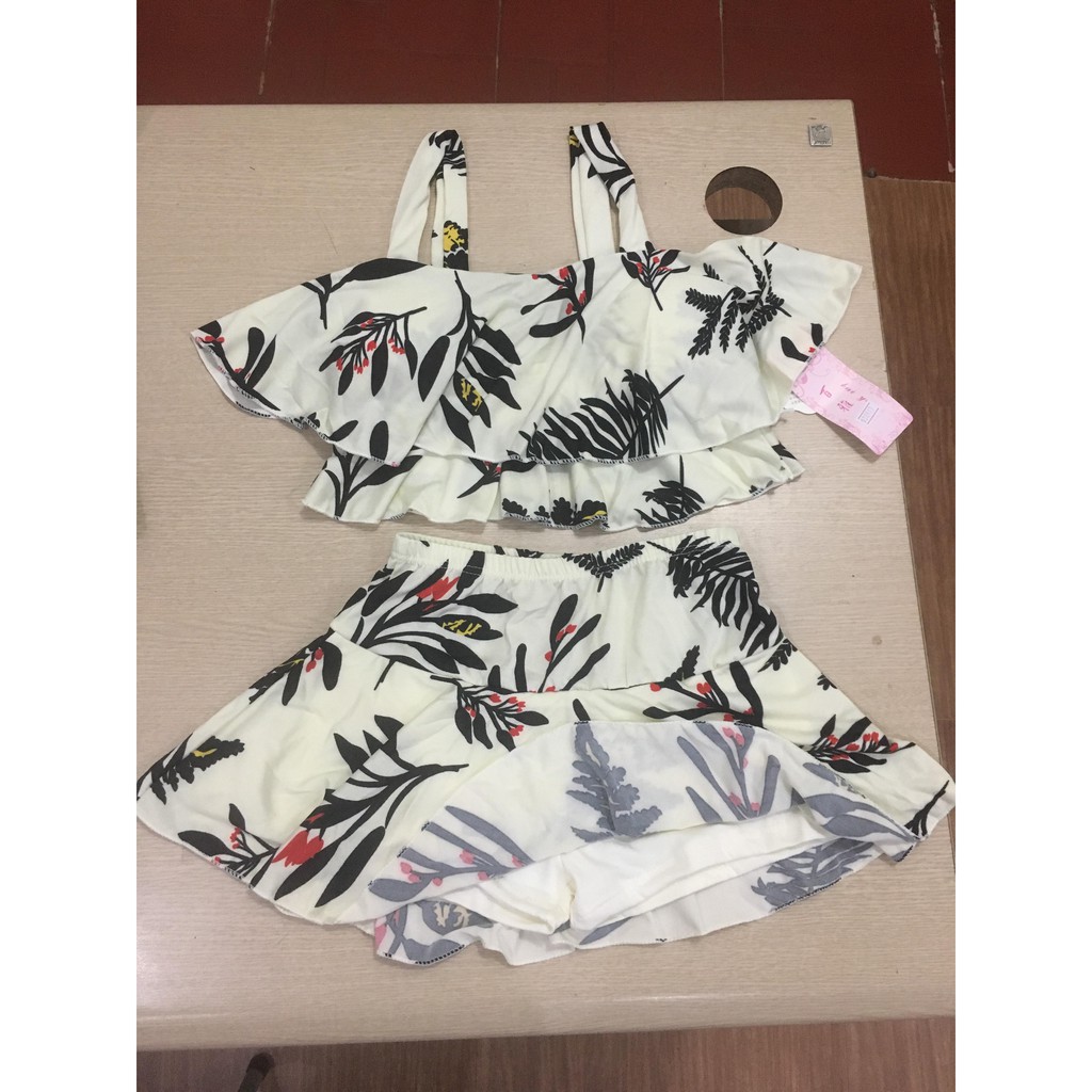 FREESHIP TỪ 50K_Bộ bơi hai mảnh họa tiết lá cây chất thun đẹp (ảnh thật) | BigBuy360 - bigbuy360.vn