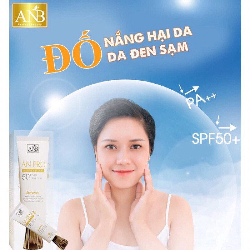 [Chính hãng] KEM CHỐNG NẮNG ANPRO công nghệ nano, lên tông nhanh, chỉ số CN50+ SPF++++