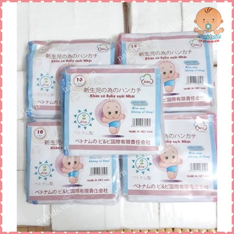 Sét 10 Khăn Sữa Xuất Nhật 2 Lớp - 3 Lớp - 4 Lớp FREESHIP Khăn xô Baby Xuất Nhật Cho Bé