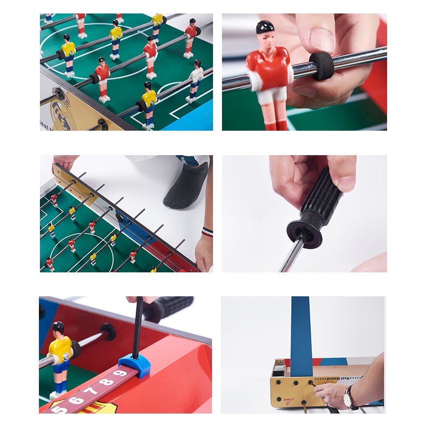 ❤️ HOTSALE ❤️ (MẪU 2021) Bộ đồ chơi bàn bi lắc đá bóng bằng gỗ cho bé LOẠI LỚN 6 TAY CẦM - TẶNG 1 RUBIK TOÁN HỌC