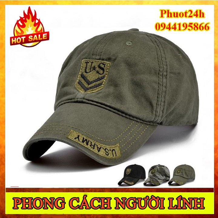 Mũ Lưỡi Trai - Nón Kết US ARMY Đi Phượt