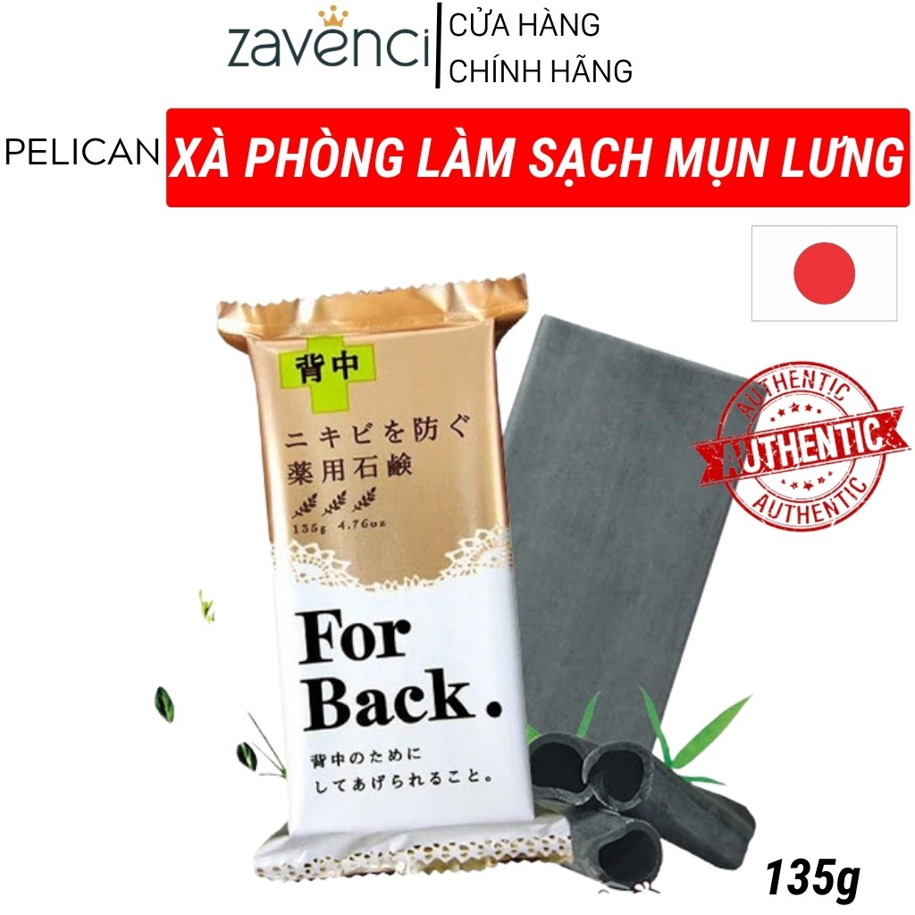 Xà phòng trắng da FOR BACK Pelican Medicated Soap ngừa mụn lưng 135g - ZAVENCI Official