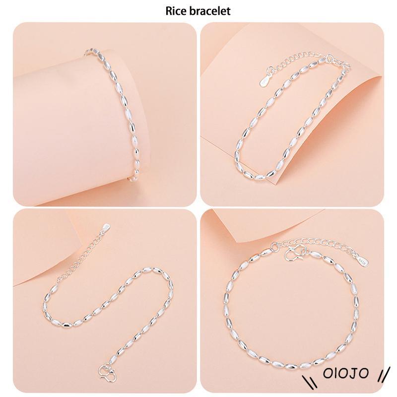 Vòng Tay Mạ Bạc Đính Hạt Tròn Xinh Xắn Thời Trang
