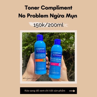 Toner Compliment No Problem làm sạch, kiềm dầu, ngừa mụn