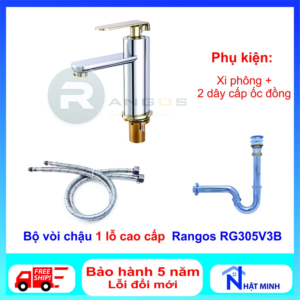 Vòi lavabo một lỗ Rangos RG-305V3B