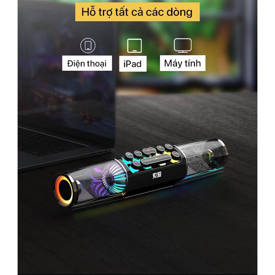 Loa Gaming SOAIY SH19 Bluetooth⚡Pin Trâu 4 giờ⚡ Đa kết nối Bluetooth/USB/PC/AUX/TF Card ⚡BH 12 Tháng⚡RGB FULL MÀU