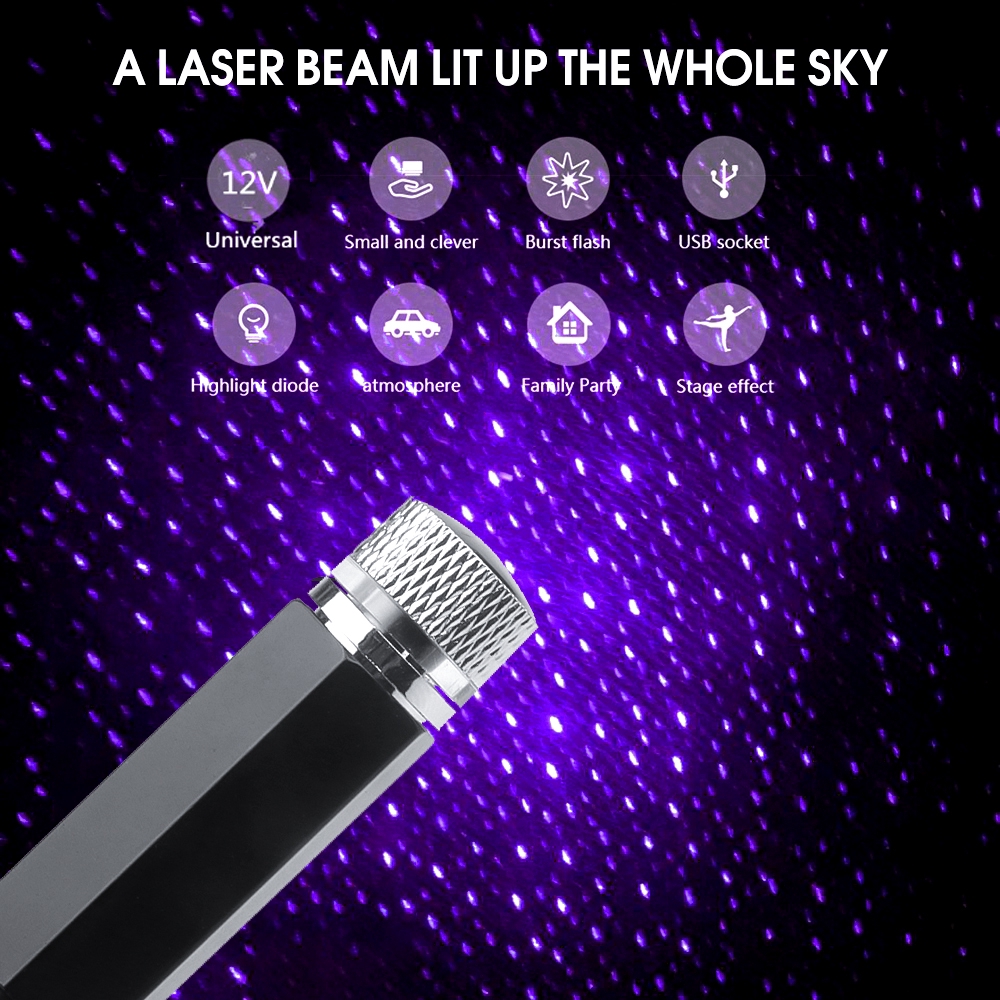 Đèn led laser bầu trời sao đầu cắm usb tiện dụng