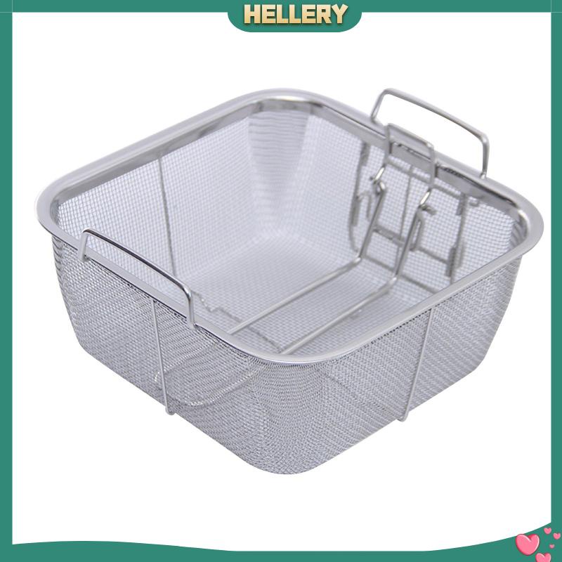 Rổ Inox Vuông 20cmx20cm Đựng Khoai Tây Chiên Tiện Dụng