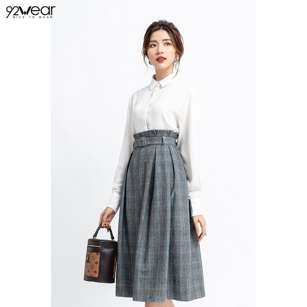 [Mã WABRLOW5 giảm 15% đơn 300K] Chân váy nữ dài xếp ly cạp liền JDW0727 92WEAR | BigBuy360 - bigbuy360.vn