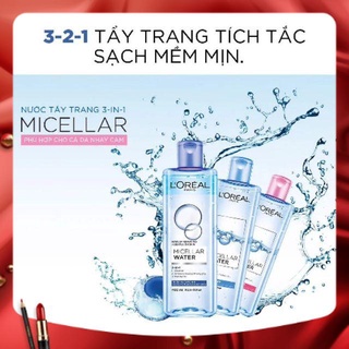 Nước tẩy trang L'Oreal Paris 3 in 1 Micellar Water 400ml