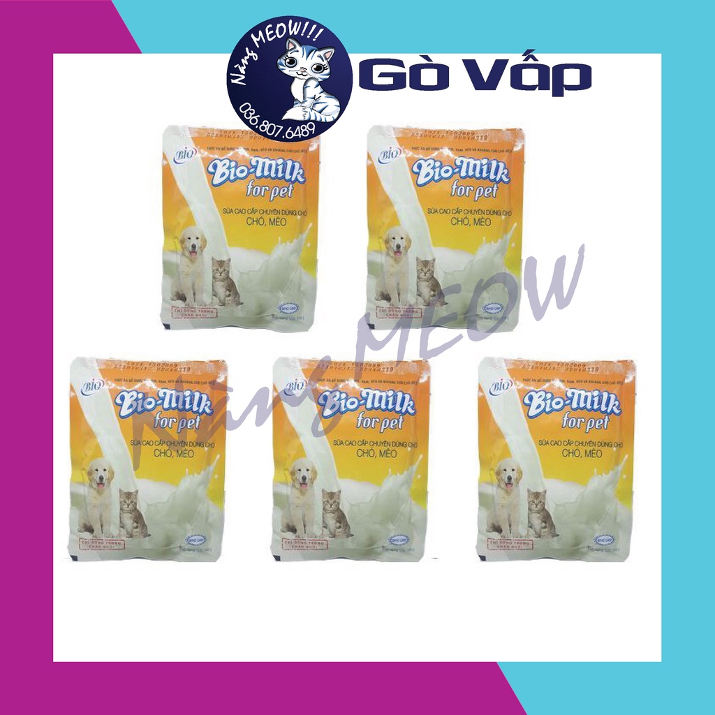 Sữa bột dành cho mèo con, chó con BIO MILK Gói 100Gr - NÀNG MEOW
