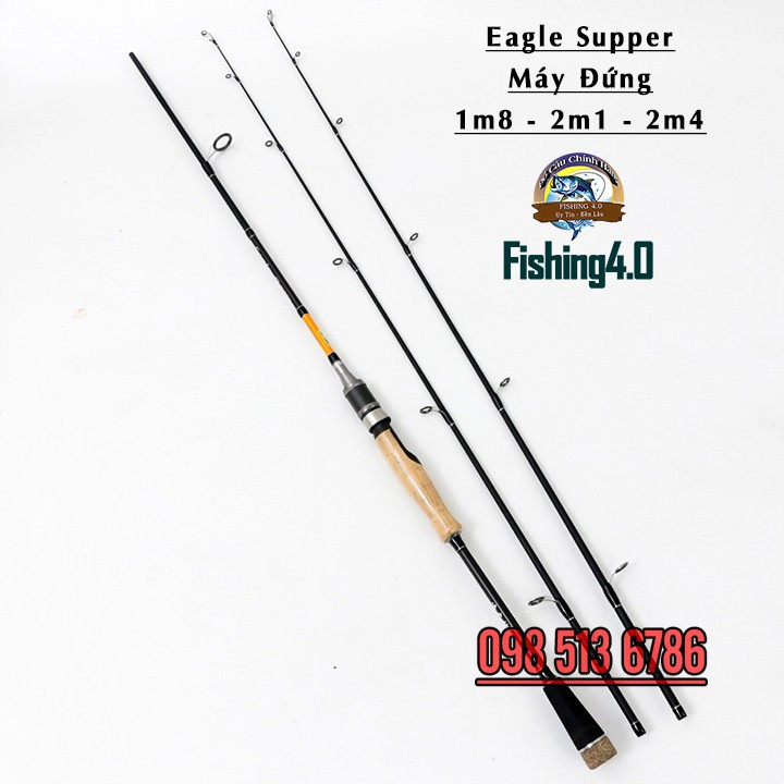 Cần câu lure 2 ngọn Eagle super máy ngang máy đứng Dài 1m8 2m1 và 2m7