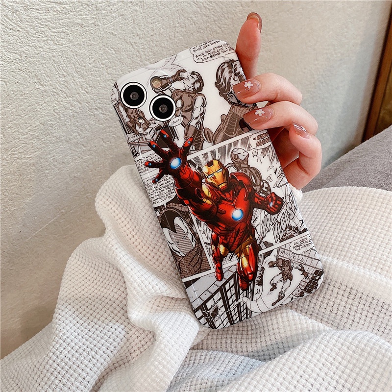 Hoạt Hình Ốp Điện Thoại Mềm Hình Siêu Anh Hùng marvel Cho iphone15 15pro 15promax 14 13 12 11 max x / xs xr xsmax 7p 8p