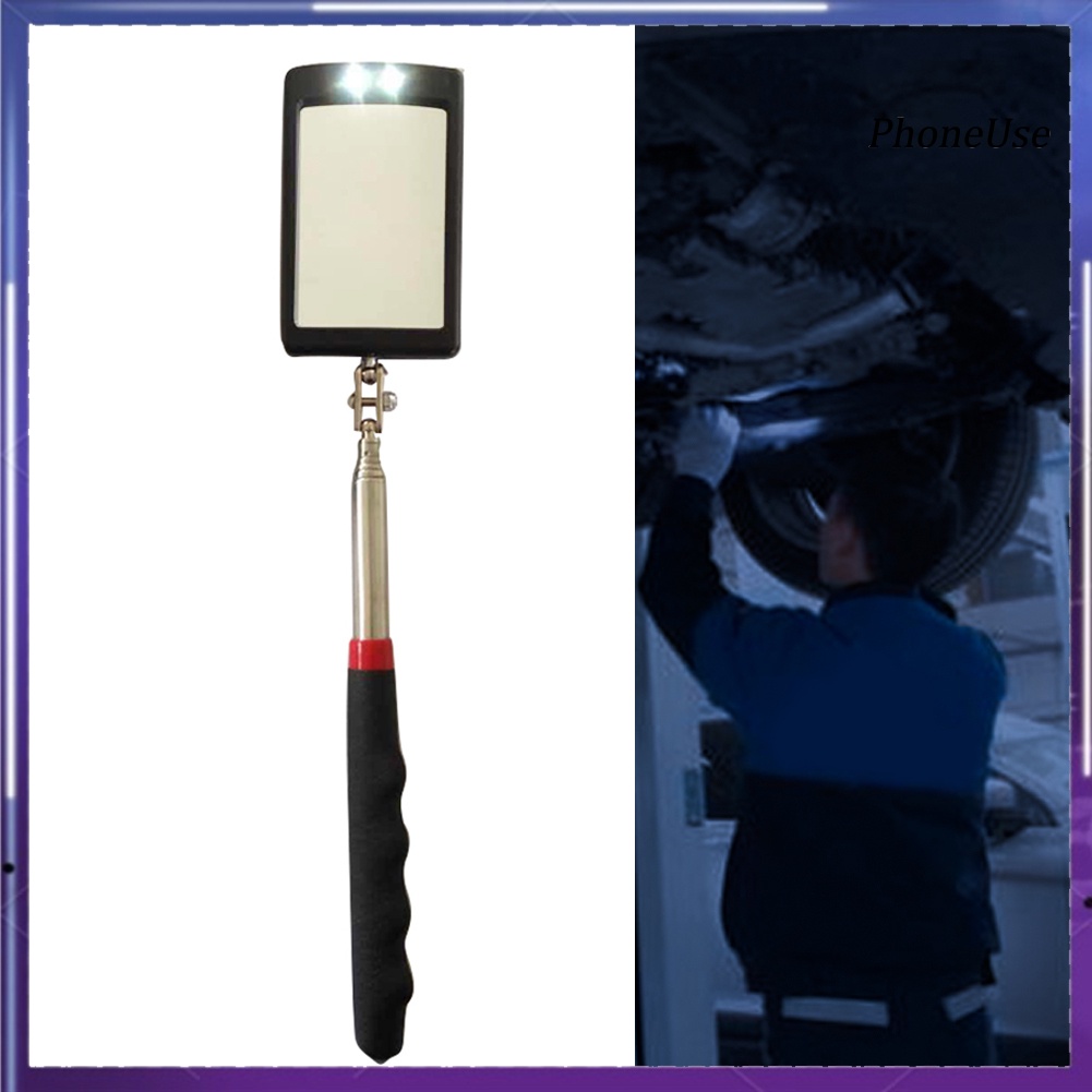 Gương Chiếu Hậu Da PU Có Thể Điều Chỉnh Góc Độ Tiện Dụng Cho Xe Hơi