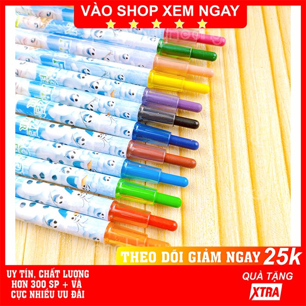 Vỉ 12 cây bút sáp vặn tô màu loại đẹp chất lượng cao