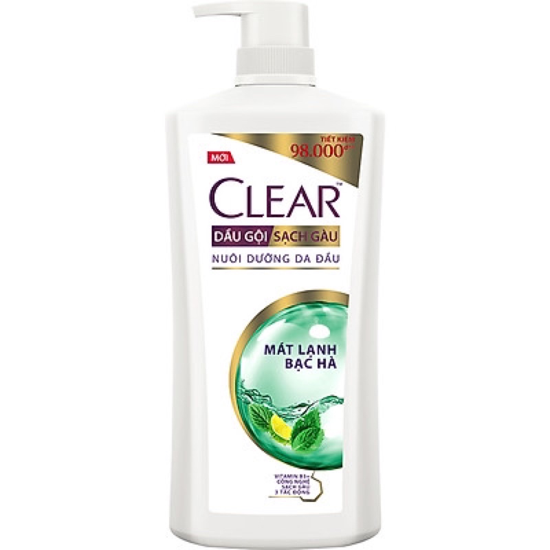 DẦU GỘI CLEAR BẠC HÀ 880g