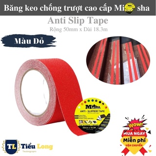 Băng keo chống trượt ngoài trời dán nền Misha - Russia Màu ĐỎ 50mm x 18.3m