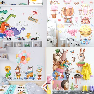 Decal dán tường phòng bé, Decal trang trí phòng bé, decal con vật