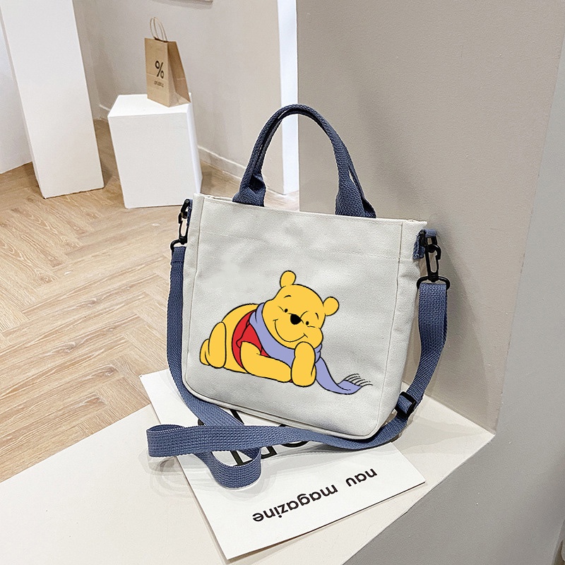 Túi Xách canvas In Hình Gấu pooh Đáng Yêu