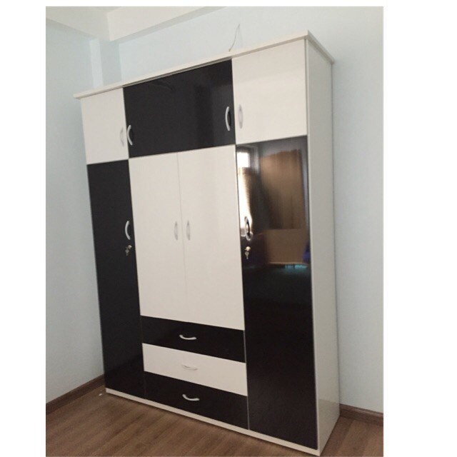 Free ship Tủ nhựa 4 cánh có tầng chăn màn sang trọng Nội thất Bích Ngọc | BigBuy360 - bigbuy360.vn