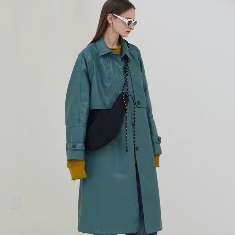Túi Đeo Vai Bằng Nylon Phối Dây Cột Thời Trang