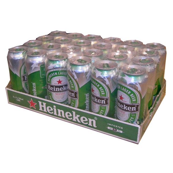 Com bo 6 lon bia Heineken (Lon Cao Hà Lan) 500ml