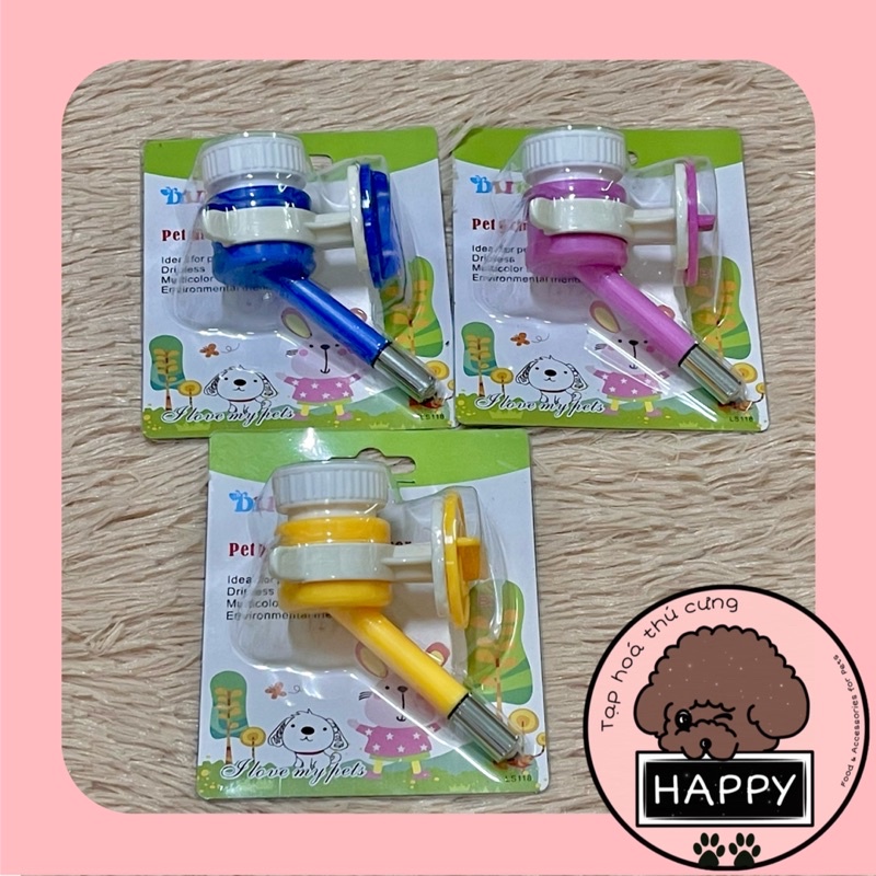 HOẢ TỐC | Vòi nhựa Dill gắn chuồng cho chó mèo  / Đầu nhựa ABS gắn bình nước treo chuồng cho thú cưng